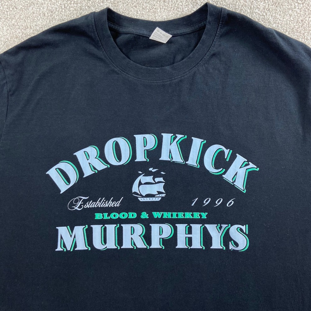 Dropkick Murphys T Shirt Mens 2XL Black Blood & Whiskey Boston Band Graphic Tee